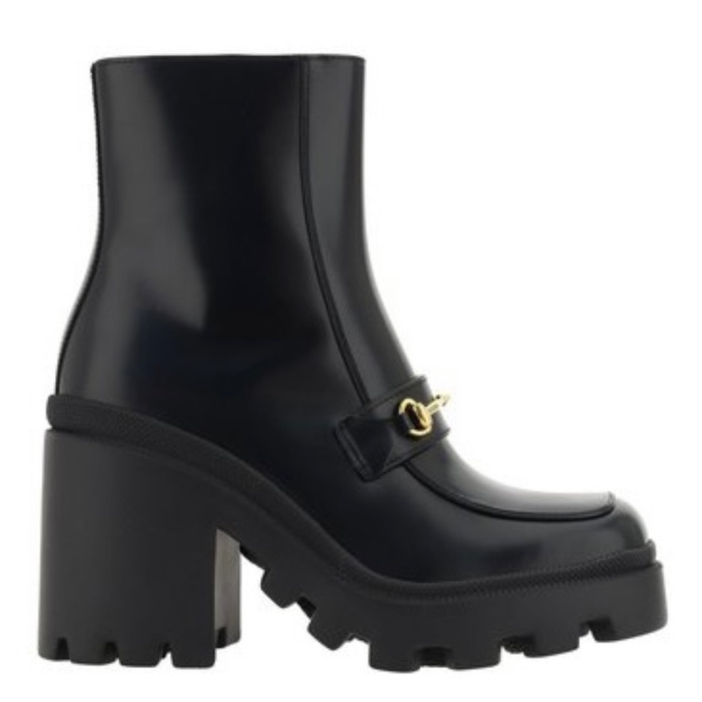 GUCCI Trip horsebit leather boots